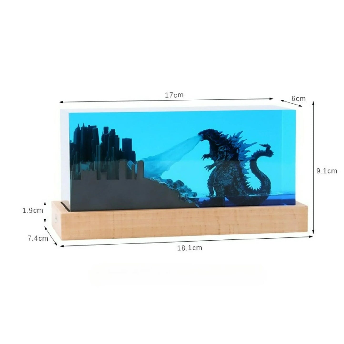 Seabed Exploration Organism Resin Table Light two divers, blue sea scene, Perfecsy decor base on Tampa Home & Garden Store