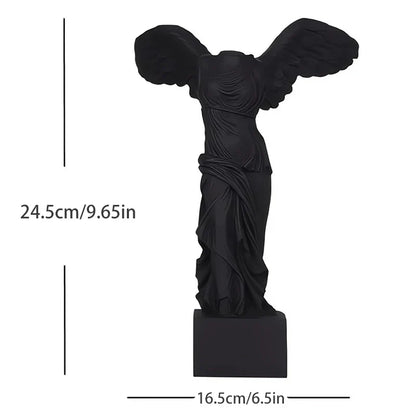 Winged Victory goddess statue black resin Perfecsy decor sculpture on Tampa Home & Garden Store