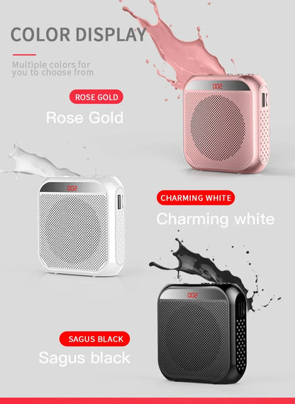 Portable microphone amplifier speaker UpTrend Deals in rose gold, charming white, sagus black on Tampa Home & Garden Store