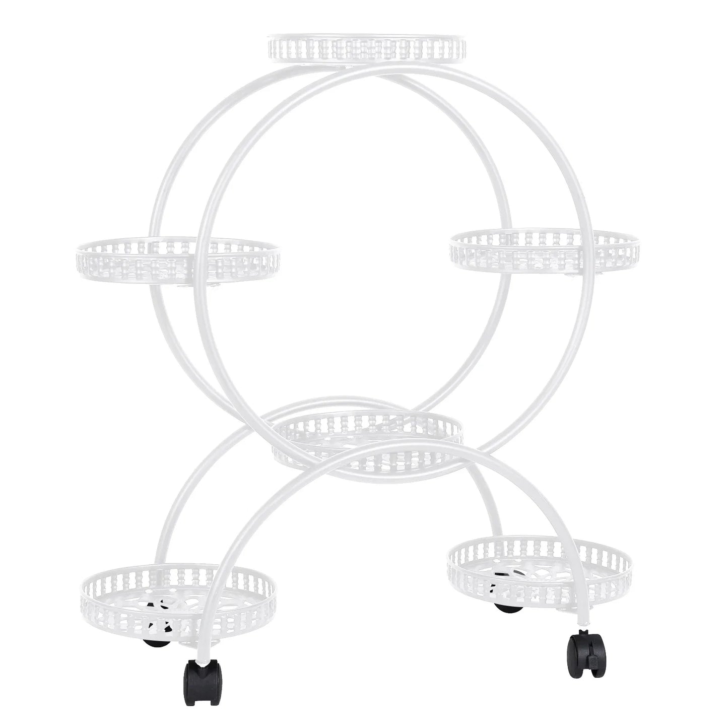Heavy Metal Plant Stand With Lockable Wheels
