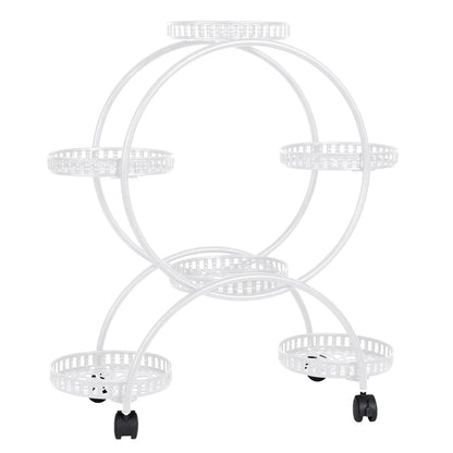 Heavy Metal Plant Stand With Lockable Wheels