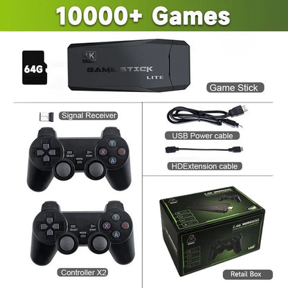 UpTrend Deals M8 Wireless Game Stick 64GB retro console with 2 controllers and cables on Tampa Home & Garden Store
