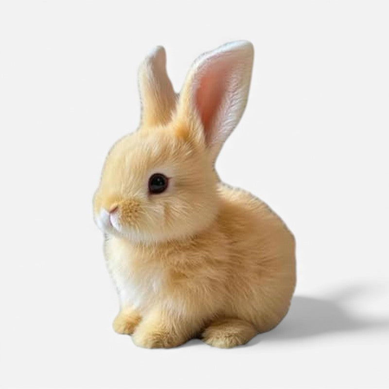 Moktan Sabai Interactive Bunny Toy plush stuffed animal yellow bunny with soft fur on Tampa Home & Garden Store