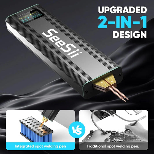 Seesii Portable Mini Spot Welder 5.0Ah Battery 80 Gears for 18650 Nickel Sheets - Tampa Home & Garden Store