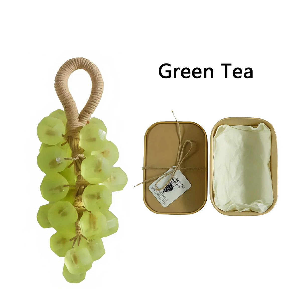 Grape hand soap Silcy Skin in a gold gift tin with twine and tissue paper on Tampa Home & Garden Store