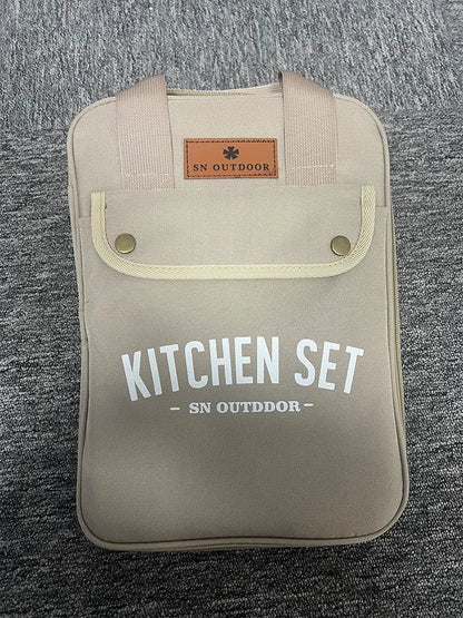 Stainless Steel 8 Piece Cookware and Camping Set