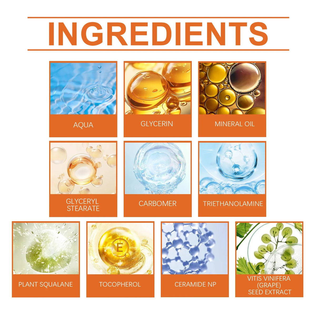 Silcy Skin stretch marks cream ingredients grid aqua glycerin tocopherol ceramide NP grape seed on Tampa Home & Garden Store
