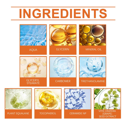 Silcy Skin stretch marks cream ingredients grid aqua glycerin tocopherol ceramide NP grape seed on Tampa Home & Garden Store
