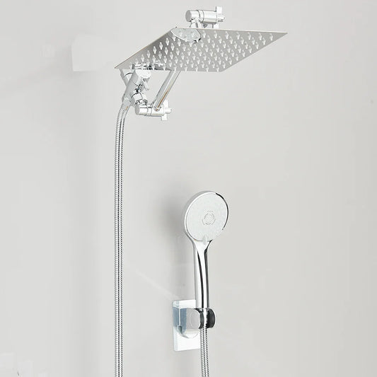 High Pressure Rain Shower Head 8-12Inch with Handheld & Adjustable Arm Spray - Tampa Home & Garden Store