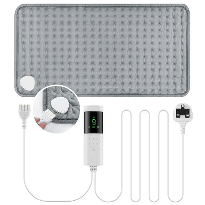 Silcy Skin 30x60cm electric heating pad with grey cover, control, 9 temp levels, 4 timer on Tampa Home & Garden Store