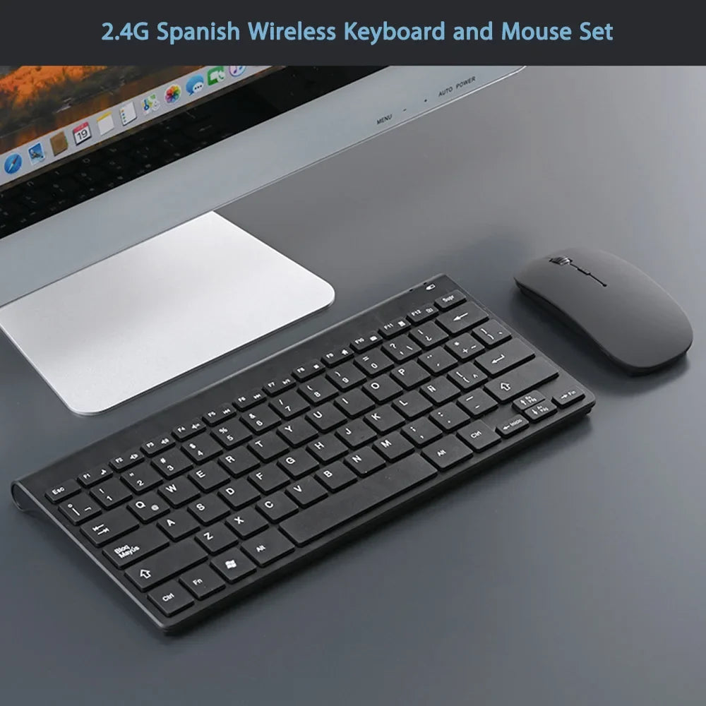 Spanish wireless keyboard and mouse set, black 2.4G, 78-key keyboard by FLIPSTYLEZLLC on Tampa Home & Garden Store