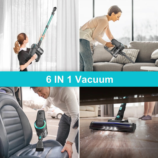 Cordless Upright Stick Vacuum Cleaner 20KPa Lightweight for Carpet Pet Hair - Tampa Home & Garden Store