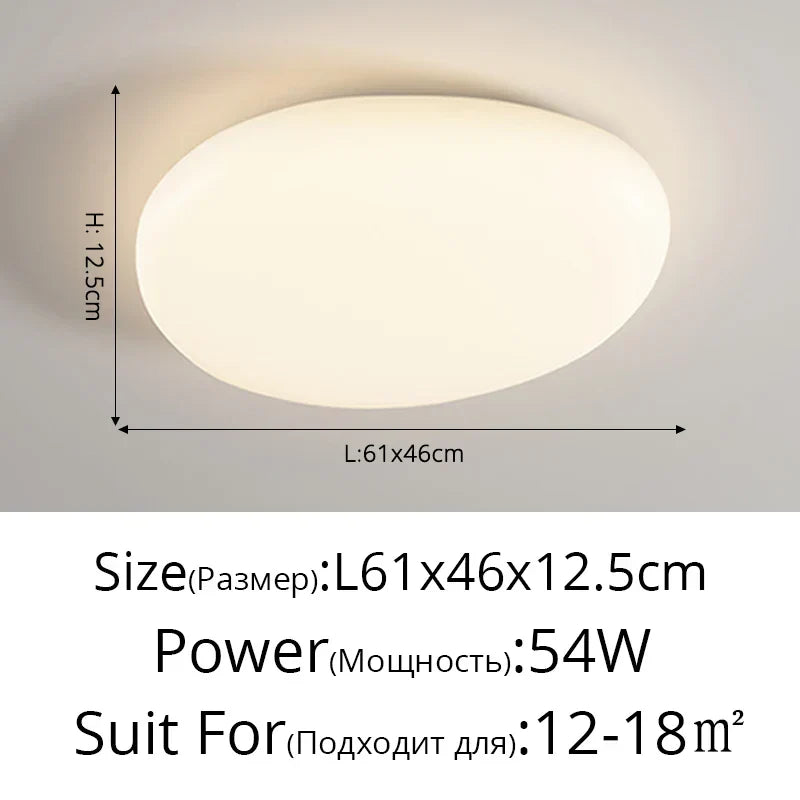 Decorbites Kids LED ceiling light, round white dimmable fixture for bedroom & living room, 54W on Tampa Home & Garden Store