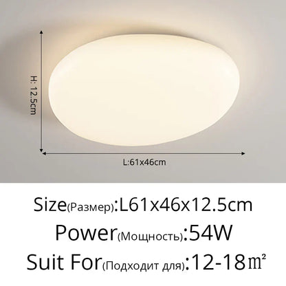 Decorbites Kids LED ceiling light, round white dimmable fixture for bedroom & living room, 54W on Tampa Home & Garden Store