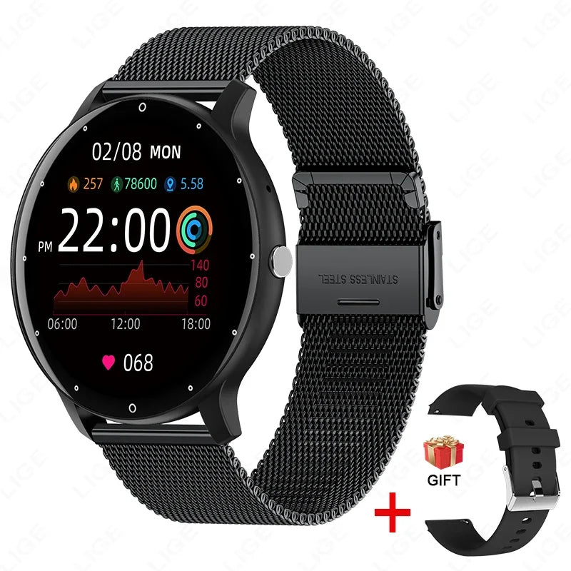 Men's UpTrend Deals smartwatch with black mesh band; waterproof; plus 1 extra strap on Tampa Home & Garden Store