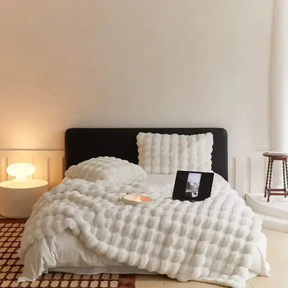 DecorBites Luxe Faux Fur Blanket for Bed and Sofa