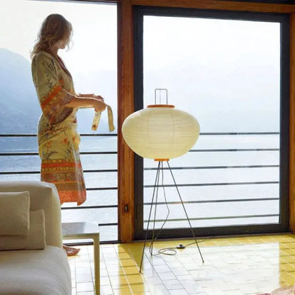 DecorBites Japanese Rice Paper Led Floor Lamp