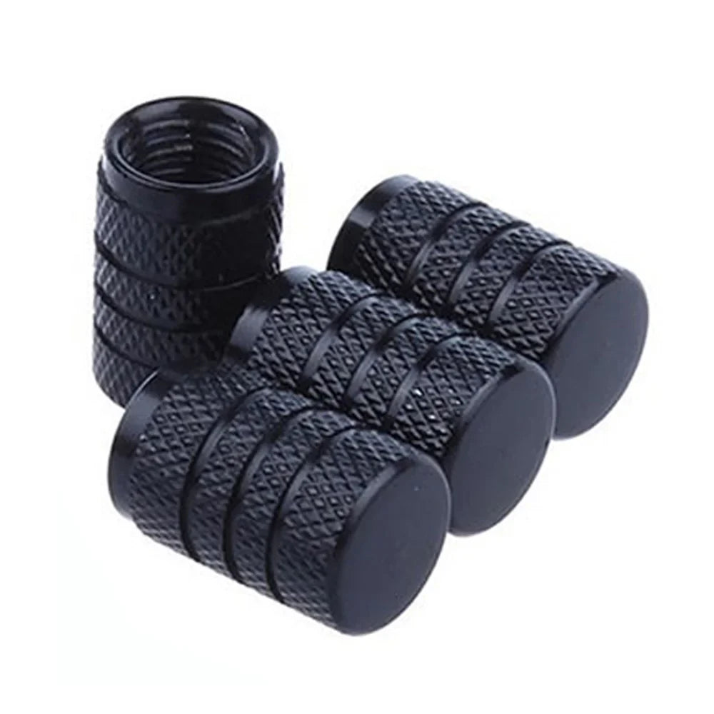4-pack black knurled valve stem caps for motor vehicles by BikerZoneZ on Tampa Home & Garden Store