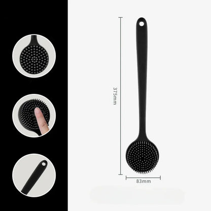 Silcy Skin silicone back scrubber brush with long handle and double-sided soft bristles on Tampa Home & Garden Store