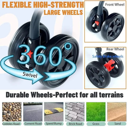 3-in-1 Pet Dog Stroller with Carrier Pet Zen all-terrain wheels, 360 swivel up to 55lb dog carrier on Tampa Home & Garden Store