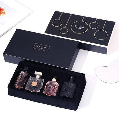 Original Women’s Perfume four-piece set by Silcy Skin in a black box with pink bottles on Tampa Home & Garden Store