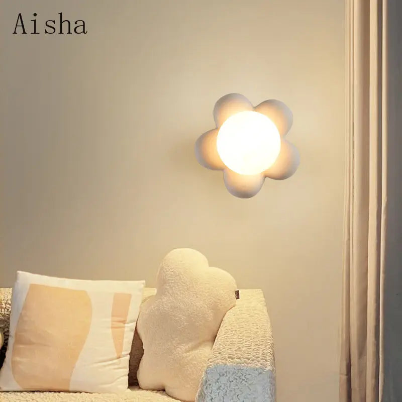 DecorBites Kids Amusement Park Flower LED Wall Lamp, flower-shaped, warm white light on Tampa Home & Garden Store