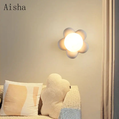 DecorBites Kids Amusement Park Flower LED Wall Lamp, flower-shaped, warm white light on Tampa Home & Garden Store