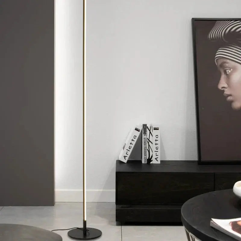 DecorBites LED Floor Lamp 15W aluminum iron, black/white finish for living room lighting on Tampa Home & Garden Store