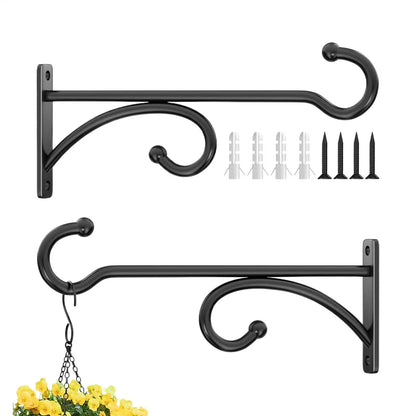 Pair Of Wall Iron Hooks For Outdoor or Garden Use