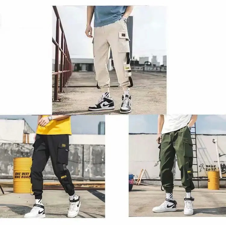 Men's cargo joggers with cargo pockets in beige black green by UpTrend Deals, 3 colorways on Tampa Home & Garden Store