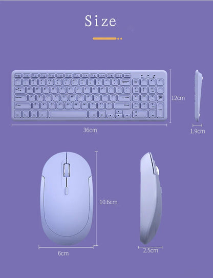 Purple wireless keyboard and mouse set by FLIPSTYLEZLLC, ultra-thin ergonomic PC gamer kit on Tampa Home & Garden Store