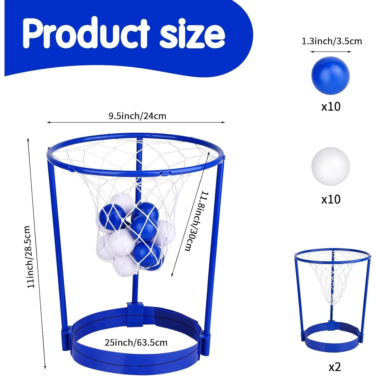 Head hoop basketball game set by FLIPSTYLEZLLC; 2 adjustable stands with nets and 20 balls on Tampa Home & Garden Store