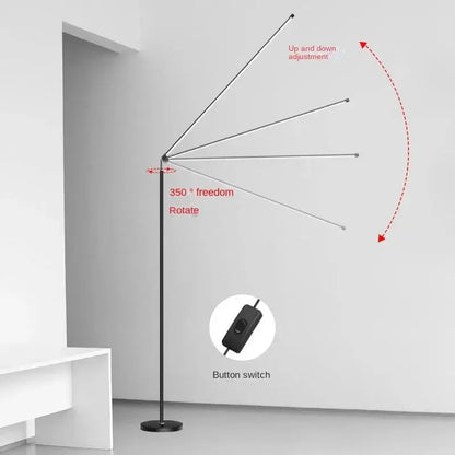 DecorBites LED floor lamp black minimalist lamp with adjustable multi-arm and 350° rotation on Tampa Home & Garden Store