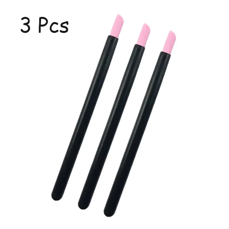 Silcy Skin nail art quartz grinding pens, 3 pcs, black handles with pink tips on Tampa Home & Garden Store
