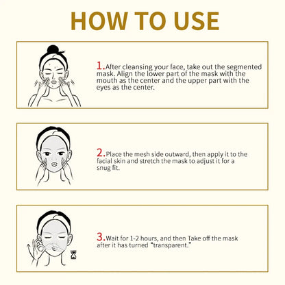 Overnight collagen face mask guide with steps for skincare on Tampa Home & Garden Store