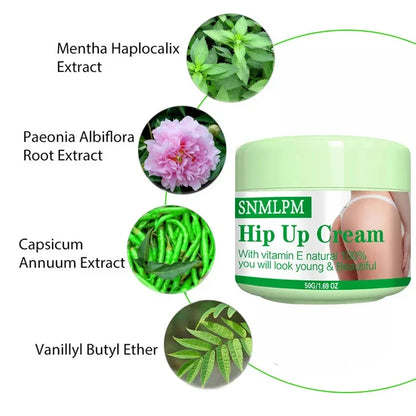 Silcy Skin Buttock Enlargement Cream hip up firming cream in green jar with plant extracts on Tampa Home & Garden Store