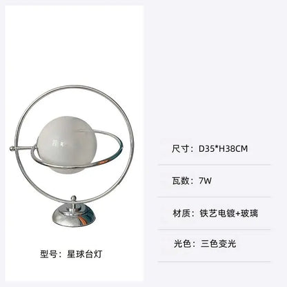 Minimalist Planet Desk Lamp Bauhaus Moon Glass Bedside Light Modern Home Decor