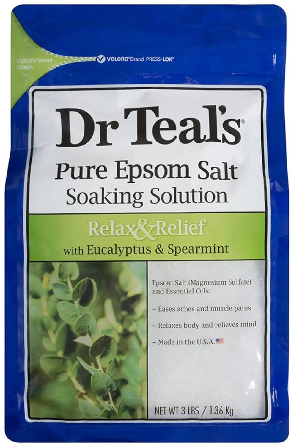 Dr Teal's Pure Epsom Salt Soaking Solution Relax&Relief with Eucalyptus Spearmint, 2-pack on Tampa Home & Garden Store