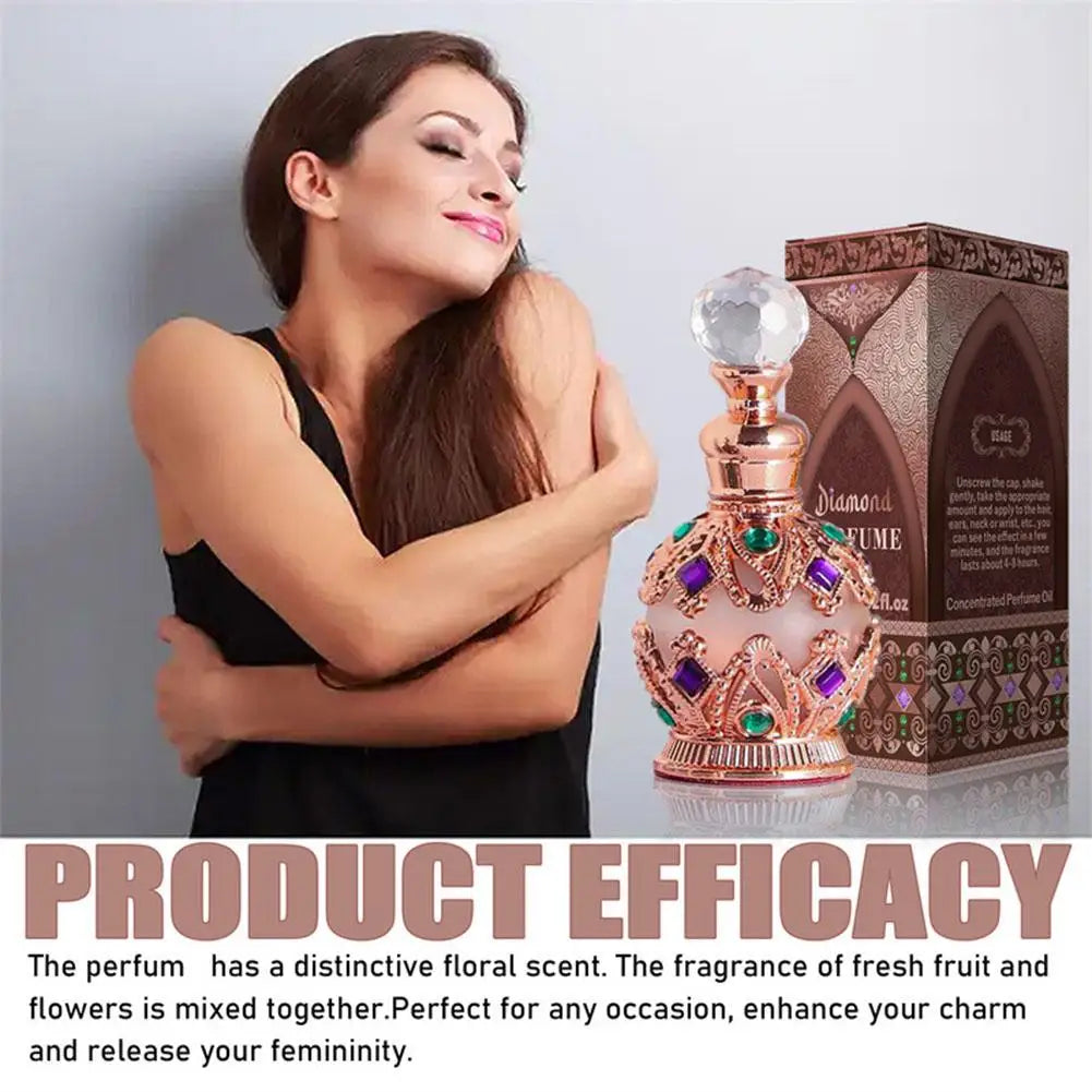 Exotic Arabian perfume for women Silcy Skin, rose-jasmine-vanilla scent in pink bottle on Tampa Home & Garden Store