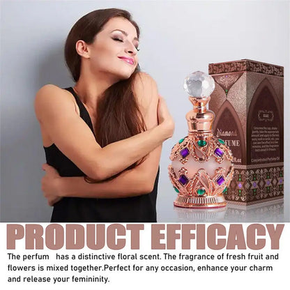 Exotic Arabian perfume for women Silcy Skin, rose-jasmine-vanilla scent in pink bottle on Tampa Home & Garden Store