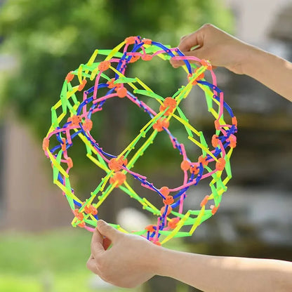 Colorful flower-ball retractable throwing toy with neon lattice, FLIPSTYLEZLLC on Tampa Home & Garden Store
