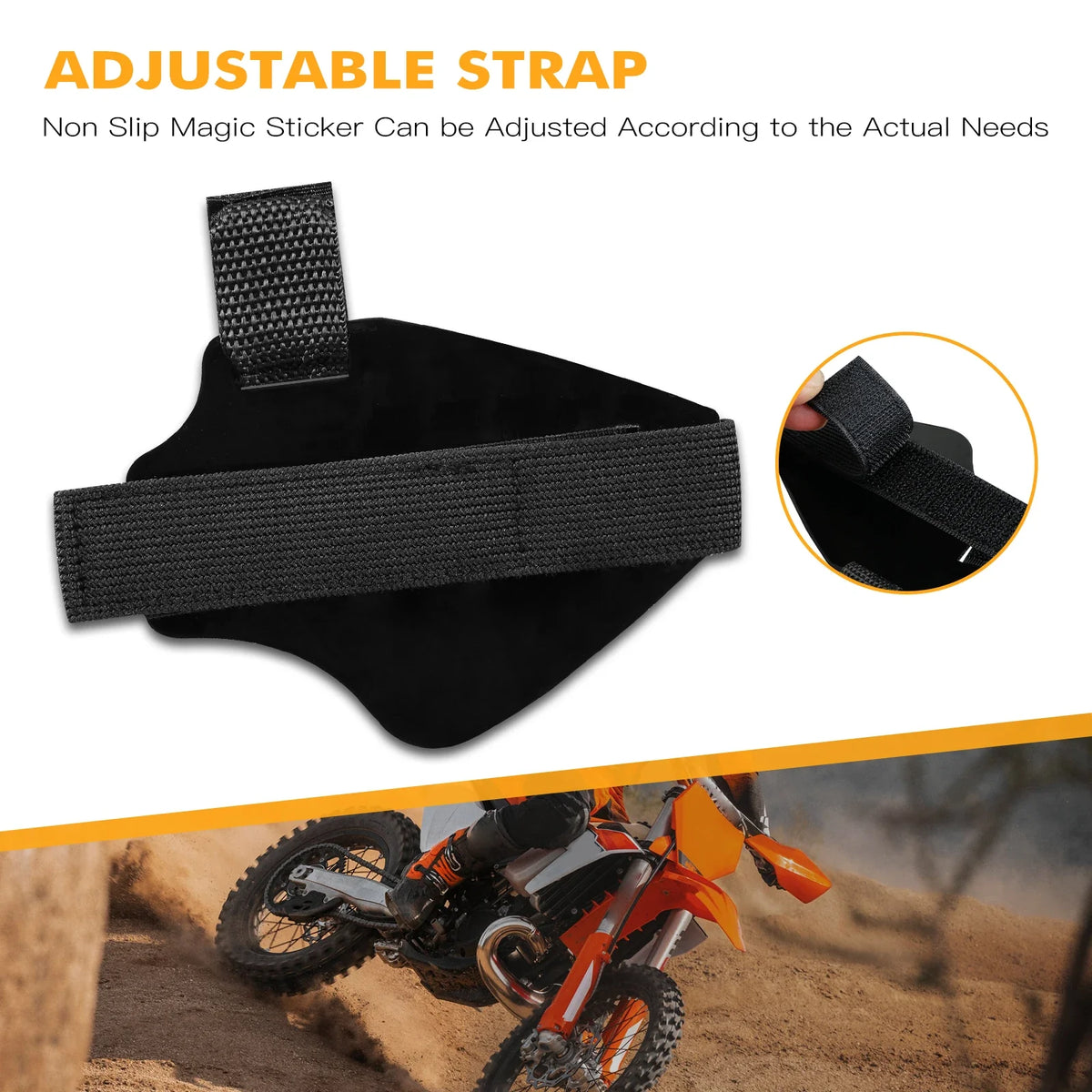 BikerZoneZ motorcycle shift pad adjustable shifter cover boot protector with black strap on Tampa Home & Garden Store