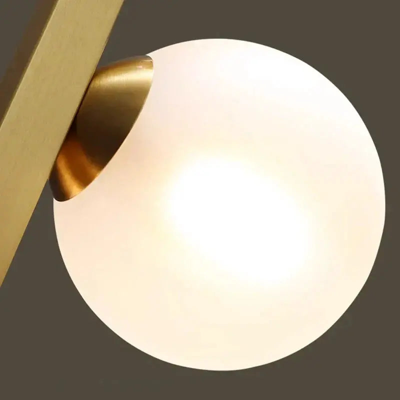 DecorBites™ LED pendant globe light with brass mount, frosted white glass on Tampa Home & Garden Store