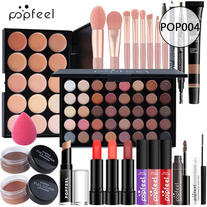 POPFEEL all-in-one makeup kit by Silcy Skin with eyeshadow palette foundation lip gloss blush on Tampa Home & Garden Store