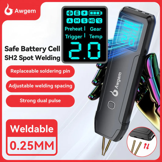Awgem Portable Handheld Spot Welder DIY Adjustable 90 Gears for 18650 Battery - Tampa Home & Garden Store