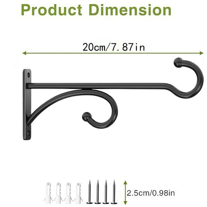 Pair Of Wall Iron Hooks For Outdoor or Garden Use