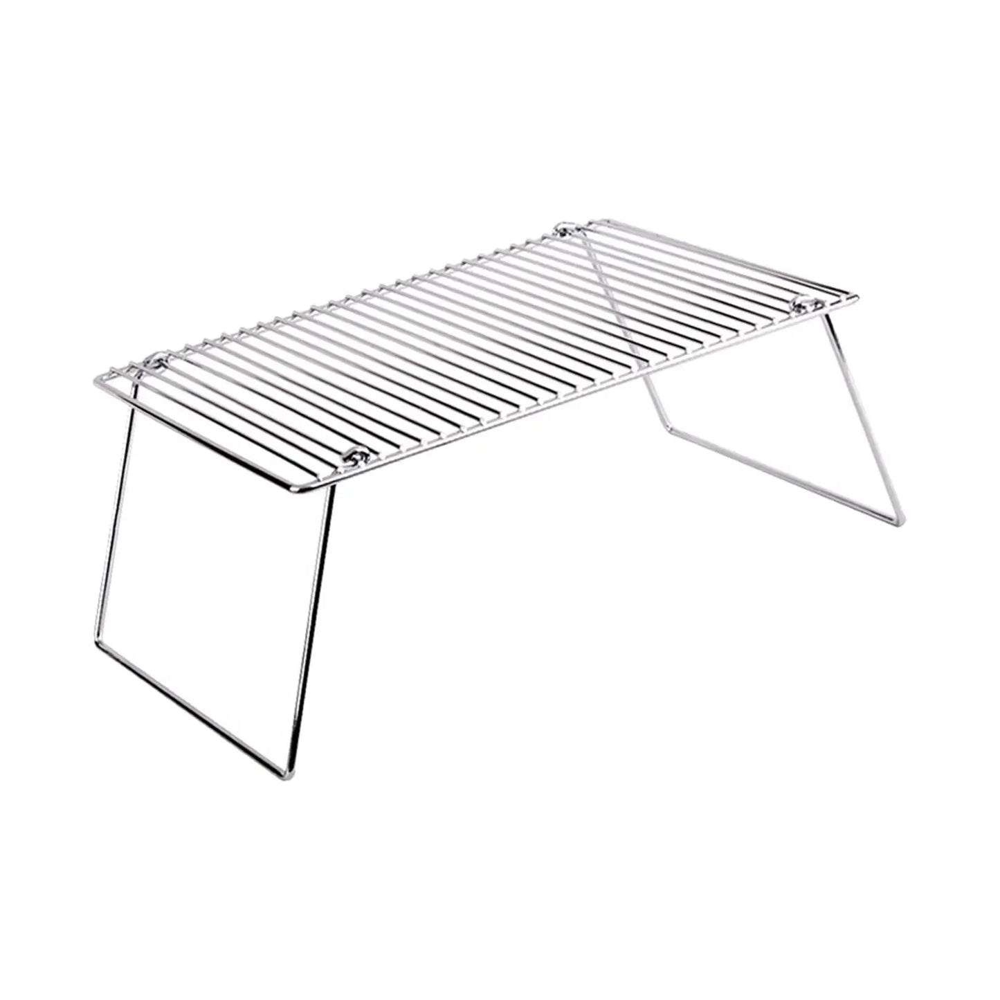 Folding campfire grill rack stainless steel with foldable legs FLIPSTYLEZLLC camping grill rack on Tampa Home & Garden Store