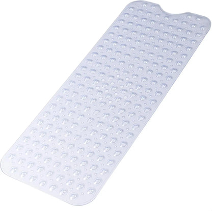 Silcy Skin bathtub mat 1pc extra-long white 40x100cm with suction cups for non-slip bath on Tampa Home & Garden Store