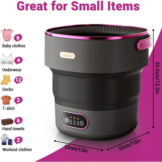 Portable 13L Mini Washing Machine Foldable with Spin Basket 4 Modes for Baby Clothes - Tampa Home & Garden Store