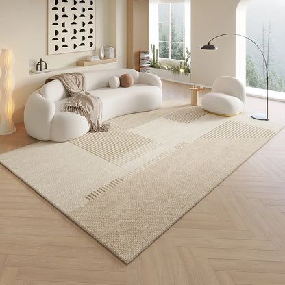 VIKAMA cream style living room rug, anti-slip large beige carpet by Perfecsy on Tampa Home & Garden Store